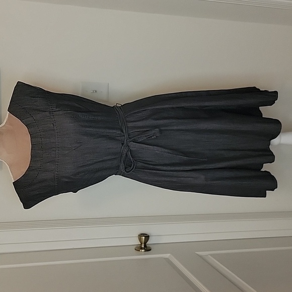 Calvin Klein Black Chambray Dress, Size Unknown. Please Check Measurements - Picture 1 of 11